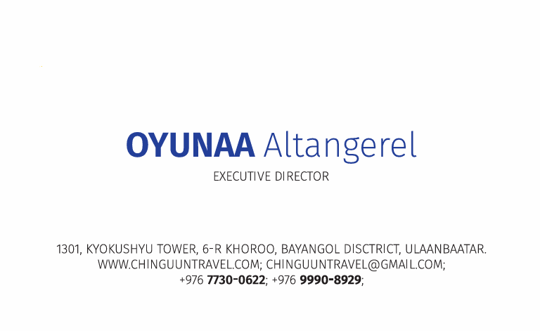 Chinguun Travel Business Card